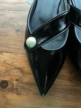 Ovye  Scarpe Donna Nere Punta Perla