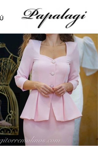 Vestido fiesta rosa empolvado elegante nuevo