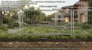 Lote 9 Paneles Valla Metálica Integrada
