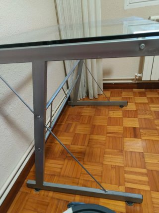 Mesa de cristal plegable