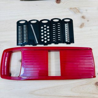 Cortador picador 6 en 1 rojo para frutas y verdura