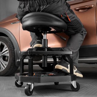 Sgabello Pneumatico Regolabile con Ruote Officina
