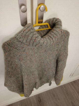 Jersey mujer cuello alto gris talla M