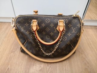 Bolso Louis Vuitton Speedy Auténtico Marrón Dorado
