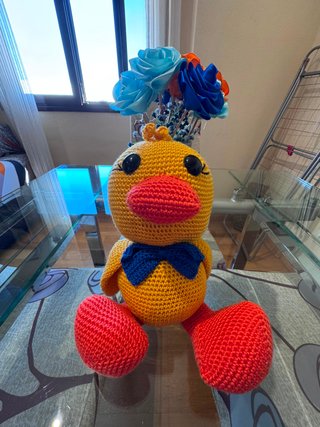 Patito tejido artesanal amarillo