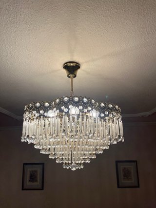 Lámpara de techo lágrimas cristal