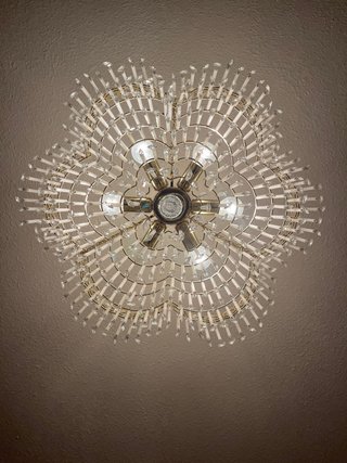 Lámpara de techo lágrimas cristal