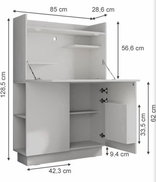 Escritorio Plegable Blanco Vicco Alena