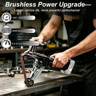 Levigatrice a nastro per tubi 2 batterie + caricat
