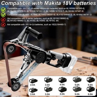 Levigatrice a nastro per tubi 2 batterie + caricat