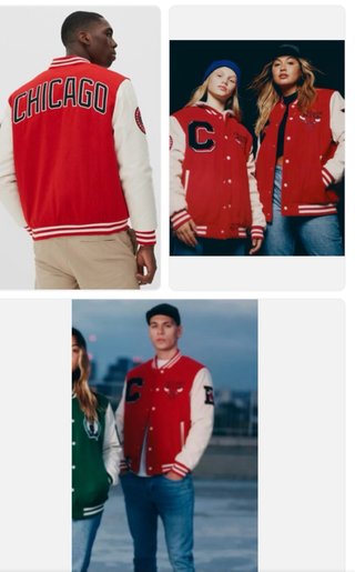 Chaqueta Chicago Bulls Roja y Blanca