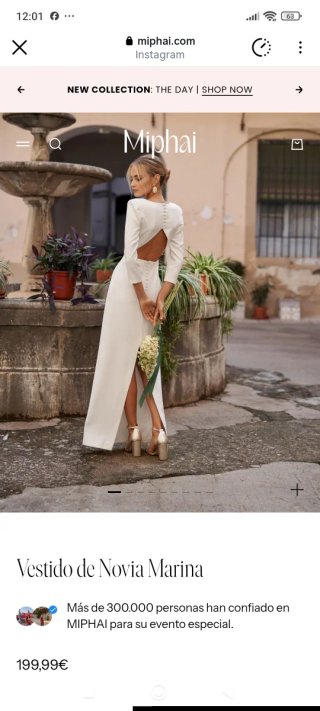 Vestido Novia MIPHA Talla S/M