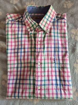Camisa SHENIOR cuadros manga larga hombre