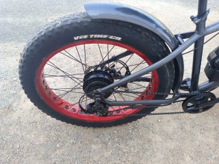 Bicicleta Eléctrica Fat Bike Negra/Roja