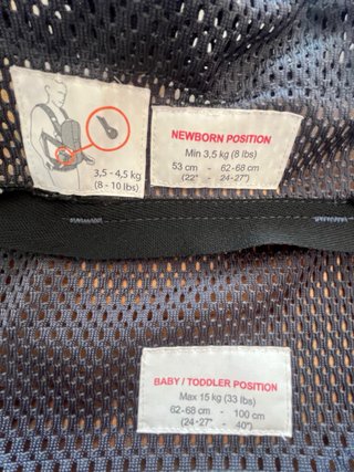 Mochila Portabebés BabyBjörn Oeko-Tex color gris
