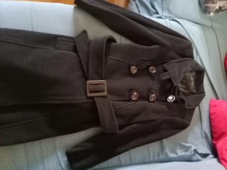 Abrigo Zara Basic gris talla M