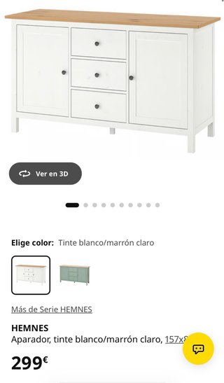 Aparador Ikea blanco madera