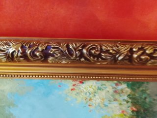 Cuadro de flores pintado a mano
