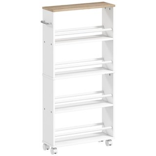 Estantería multifuncional con ruedas, diseño estre
