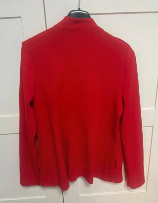 Chaqueta militar roja con botones, talla única