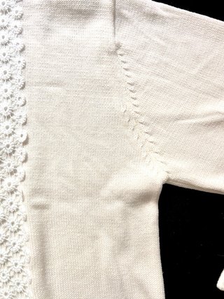 Jersey Desigual Blanco Encaje Talla L