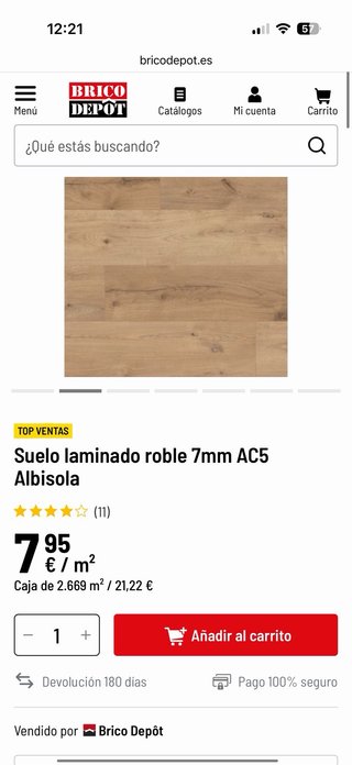 Tarima laminada AC5 Cooke & Lewis Albisola