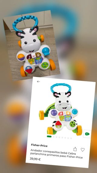 Andador correpasillos bebé Cebra Fisher-Price