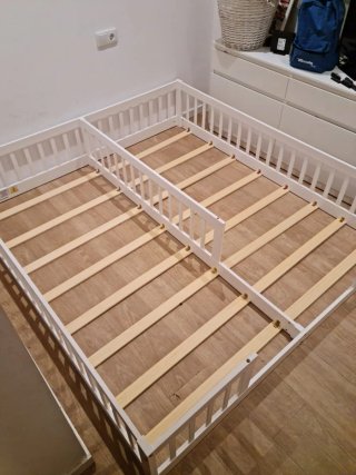 Cama doble de madera como nueva 90×200 cada una