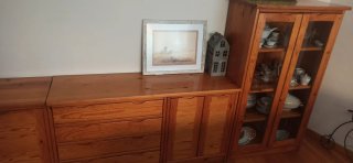 Mueble de comedor de madera pino
