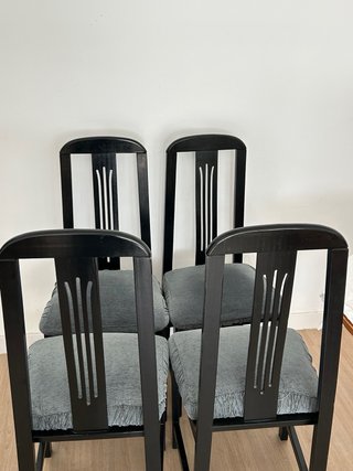 Pack 4 Sillas Comedor Negras