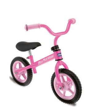 Bicicleta sin pedales rosa Chicco