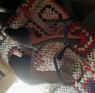 Sandalias tacón negras