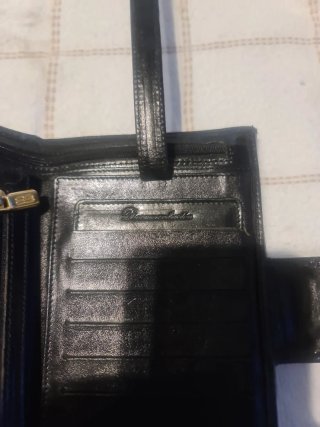 Portafoglio Balenciaga Vintage in Pelle di Coccodrillo Nero