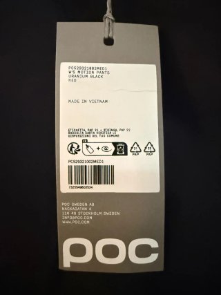 Pantalón Bicicleta POC Mujer Talla M Negro Nuevo