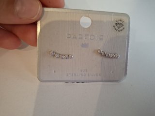 Pendientes Parfois Plata Cubic Zirconia