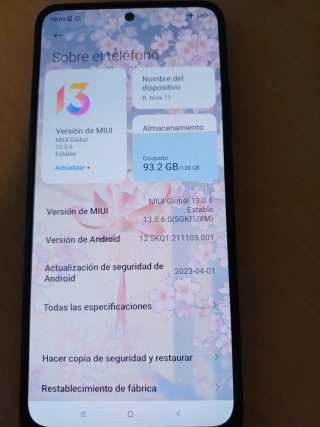 Xiaomi Redmi Note 11 128GB Negro