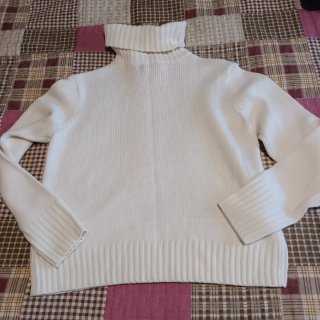 Jersey Easy Wear Cuello Alto Talla L Blanco
