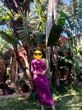 Vestido midi buganvilla