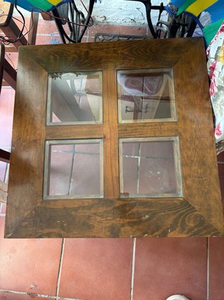 Mesa de centro madera y cristal