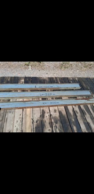 Vigas IPE 4x300cm, 2x225cm, 2x175cm