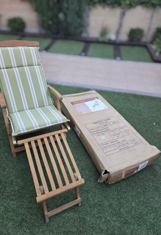 2 Hamacas de madera con cojín