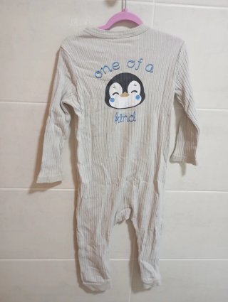 Pijama bebé mono pingüino cremallera