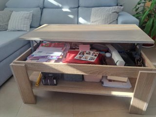 Mesa centro elevable
