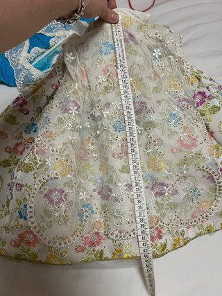 Vestido Fallera Niña Azul y Multicolor
