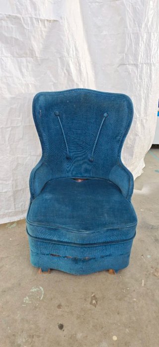 Descalzadora azul de tela