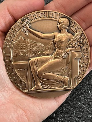 Medalla de bronce Art Déco - Lucien Bazor