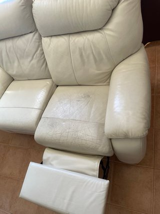 Sofá de piel 2 plazas reclinable