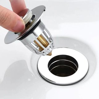 Tappo Lavabo Pop-up con Filtro Anti-Intasamento