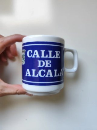 Taza cafe ceramica calle alcala