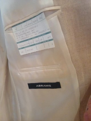 Americana de lino y algodón beige/crema ABRAMS 48